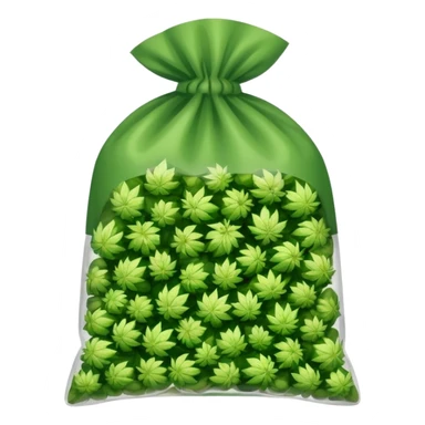 Ziplock bag of marijuana buds sticker