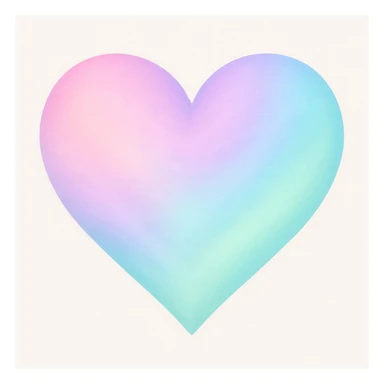 heart with a dreamy pastel gradient sticker