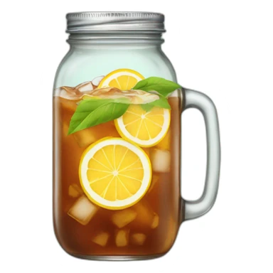 Ice tea in a mason jar sticker