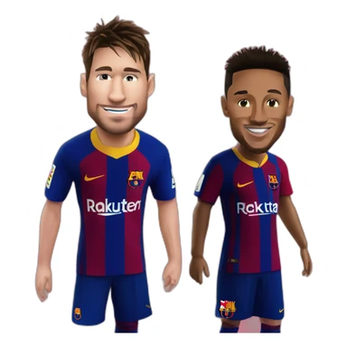 Messi and neymar in Barcelona  sticker