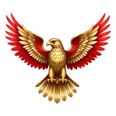 Golden hawk with spread wings, House Bellona symbol, Red Rising sticker