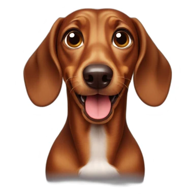 crazy face brown dachshund sticker
