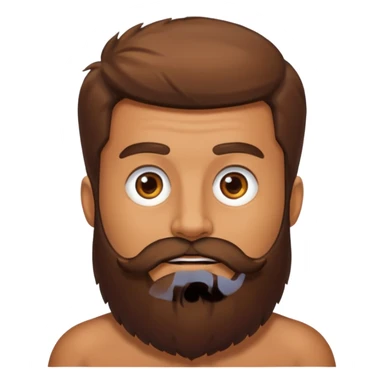 Guy with huge beard sticker