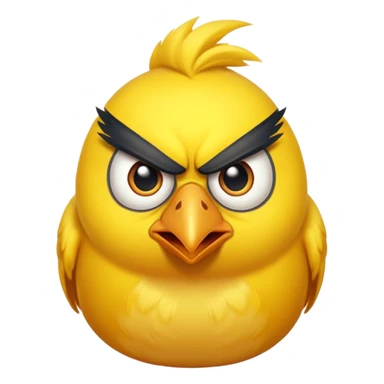 Give me angry bird in yellow color  sticker