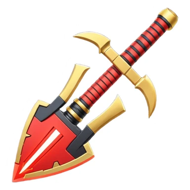 samurai themed space miner tool icon, futuristic mining tool inspired by katana, Japanese armor details, red black gold color palette, glowing energy accents, 3D cartoon, mobile game icon style, clean background, soft shadow, no text, no watermark

 sticker