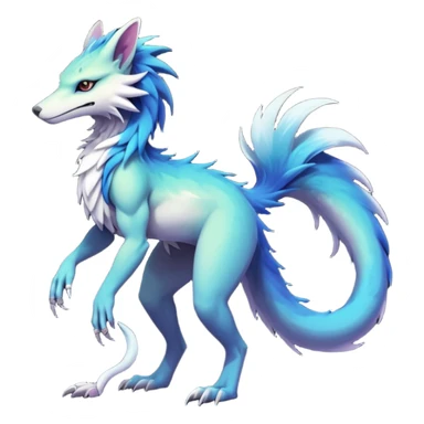 badass elegant wild beautiful natural badass futuristic epic exotic anthro modern furry cyborg-sergal-vernid-creature, full body, gradient pretty hair, with a long tufted tail, aesthetic, art by LiLaiRa, art by art by Falvie sticker