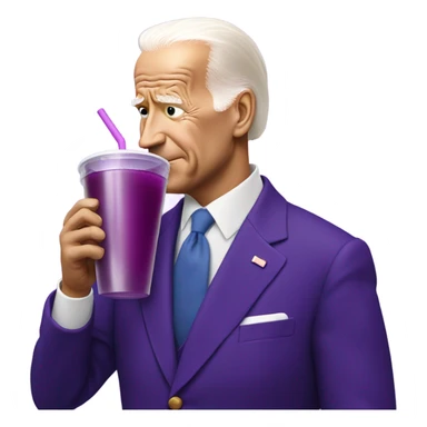 Joe Biden sippin purple juice sticker