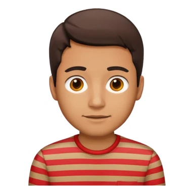 Men with red Striped Shirt not t shirt sticker