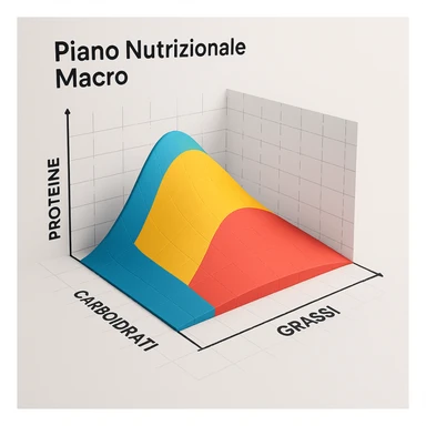 Piano A Macro nutrizionale GRAFICO in 3d in italiano sticker