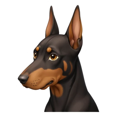 Dobermann Natural ears sticker