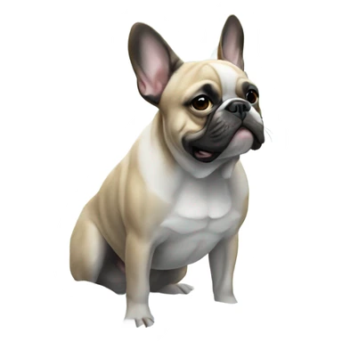French bulldog in snow sticker