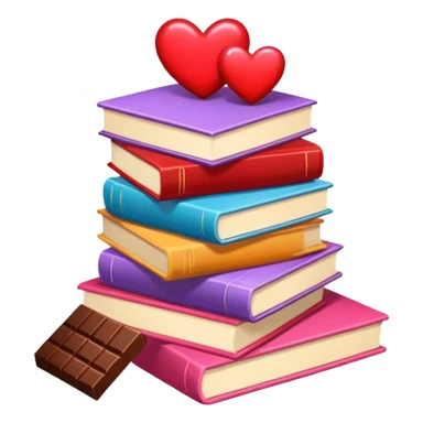 romance books and chocolates sticker