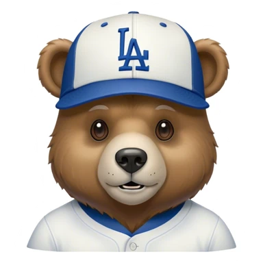 Bear in Dodgers sticker