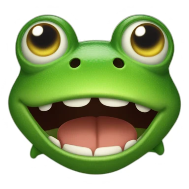 angry frog shakes fist in rage sticker