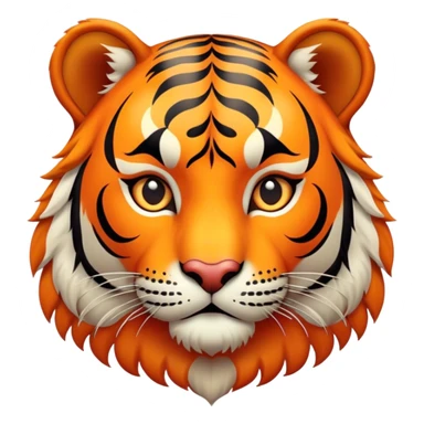 Vintage circus tiger with filigree sticker