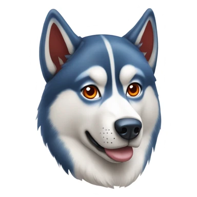 Red Siberian husky  sticker