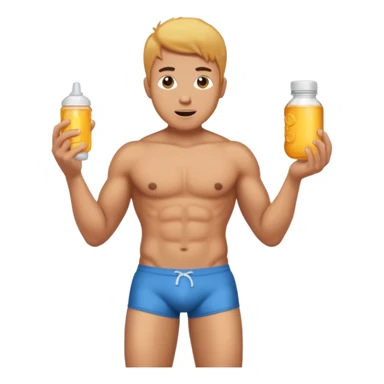 Male shirtless honey skin six pack sexy big dih lean full body without pants hold condom and jerking off sticker