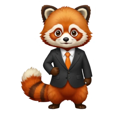 red panda with laywer hair sticker