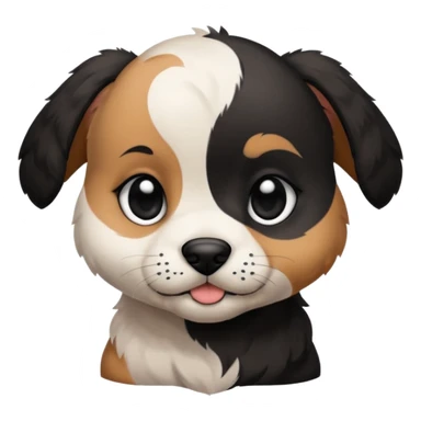 puppy with tattoo on its face sticker