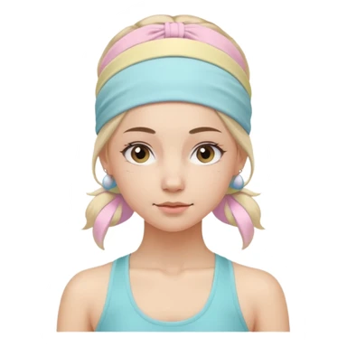 Yoga girl with pastel band sticker