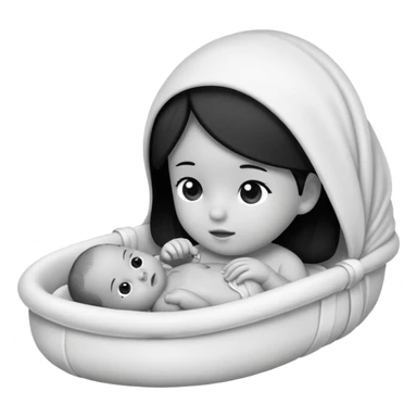 Newborn B&W Photoshoot sticker