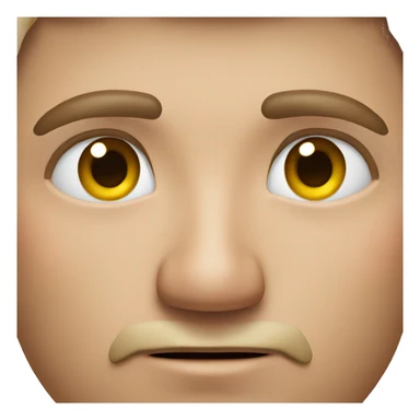 realistic portrait of male with stubble make him confused  sticker