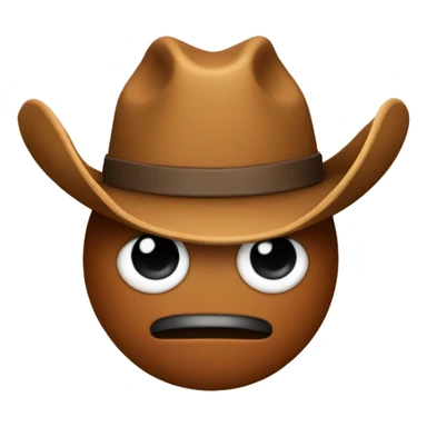 Poo with a cowboy hat  sticker