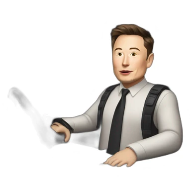 Elon musk riding in a Tesla cyber truck  sticker