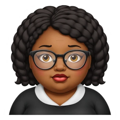 ugly black girl with glasses and fat butt sticker