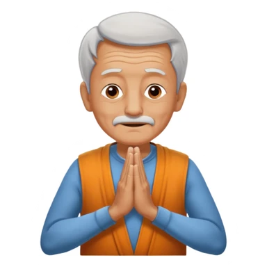 Old man namaste emoji sticker