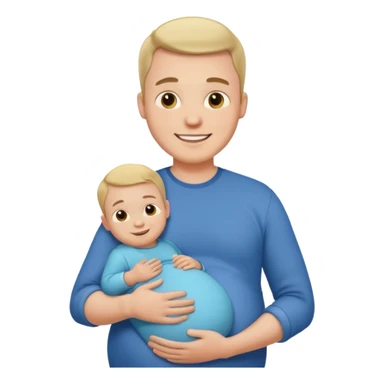 male pregnant\ sticker