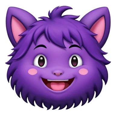 Purple Kuromi laughing
 sticker