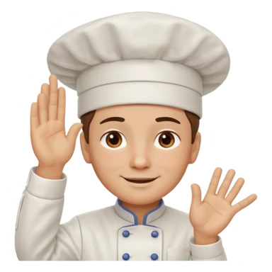 Chef saluting with one tear drop coming down his eye sticker