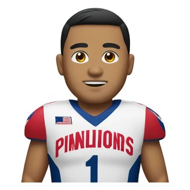 Filipino in commanders jersey  sticker