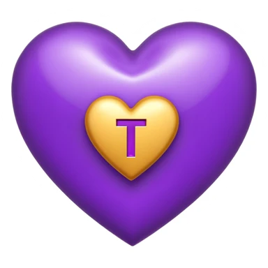The Letter “T” inside a Purple Heart sticker