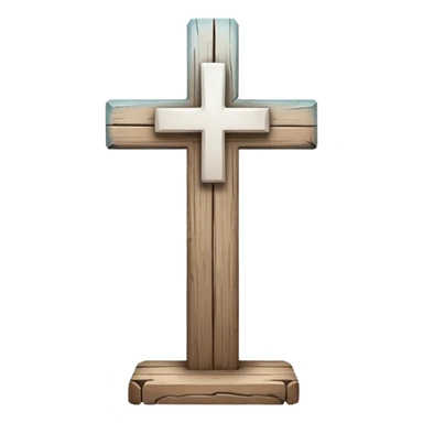 White cross sticker