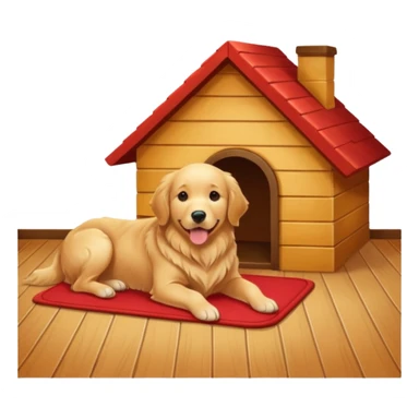 A dog in a house sticker