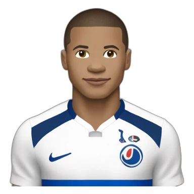 Kylian Mbappé jouant au foot avec l'équipe de France sticker