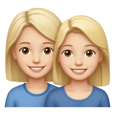 Two sisters and one boy emoji  sticker