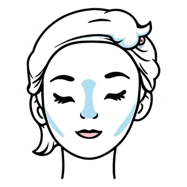 Woman with white frosting on her face  sticker