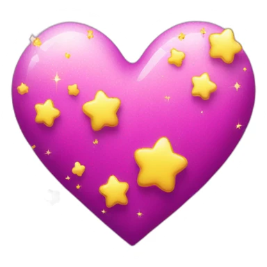 pink-and-purple-heart-with-yellow-sparkles sticker