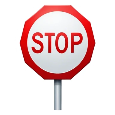 placa de transito vermelha escrito pare sticker