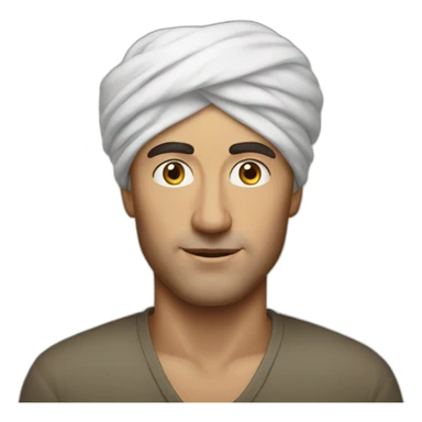 White man in turban sticker