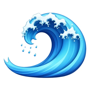 glitter blue wave sticker