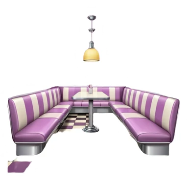 Mauve retro diner sticker