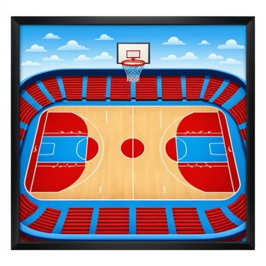 basketball stadium field (#00A3E0) and red (#F9423A) sticker