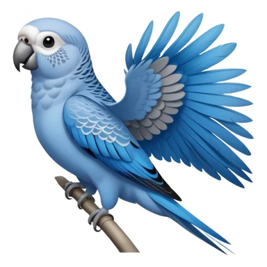 Blue and grey parakeet sticker