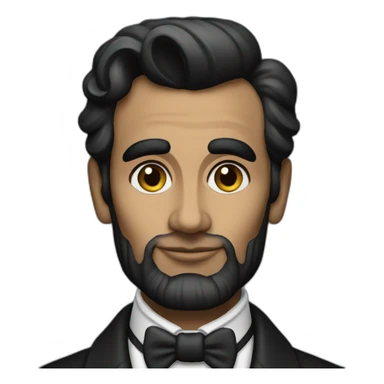Nauman Shaikh as Abraham Lincoln with a fade sticker