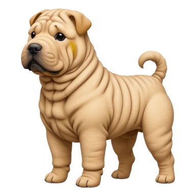Chinese shar pei full body sticker
