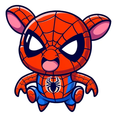 Spider-Ham face, cartoon style, bold colors sticker